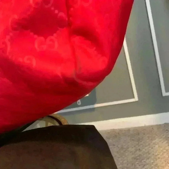 GUCCI GG pattern Large tote Duffle Bag Tote Bag Nylon Red - Picture 11 of 16